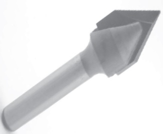Southeast - SESE1541 - 1/4" Carbide-Tipped V-Groove 60 Deg. Solid Carbide Angle Bits - 1/2" Shank